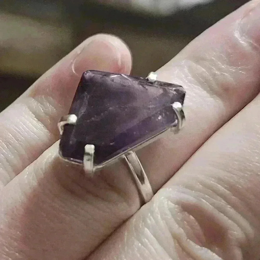 Gorgeous adjustable amethyst ring!